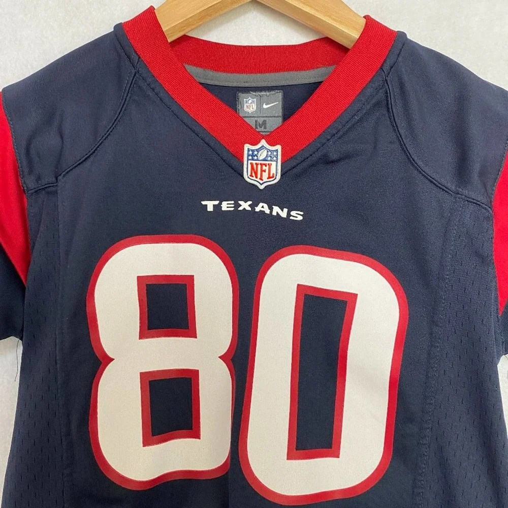Nike Houston Texans Jersey Youth Medium Andre Johnson Football Jersey 80‎ Navy